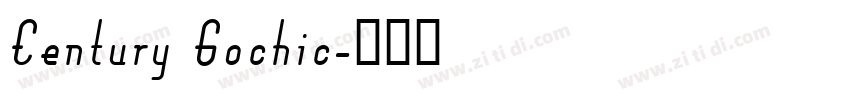 Century Gochic字体转换